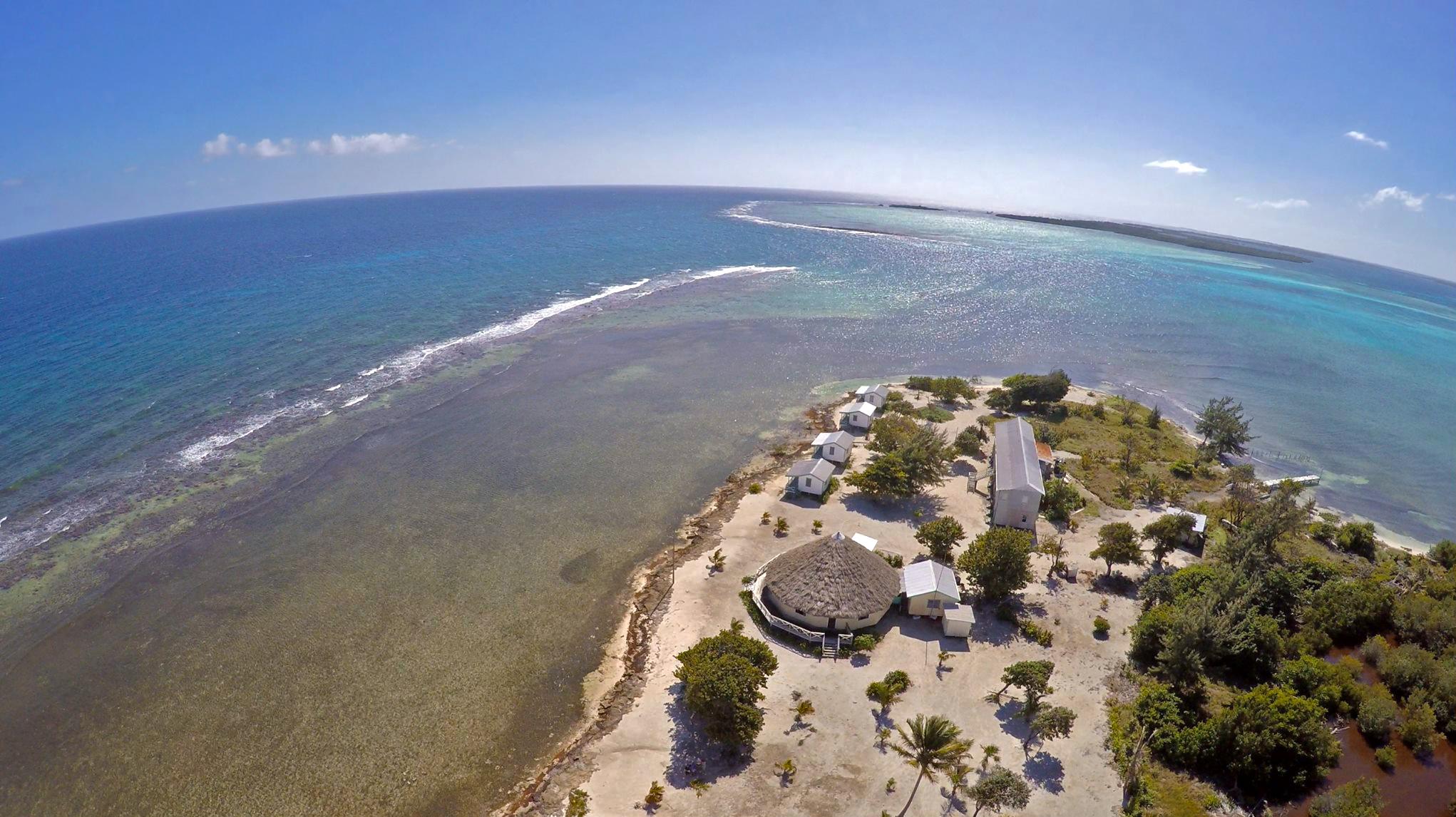 An aerial view of the field station captured by quadcopter drone. © Eric Ramos