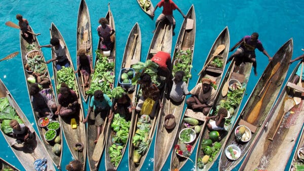 floating market in Solomon Islands