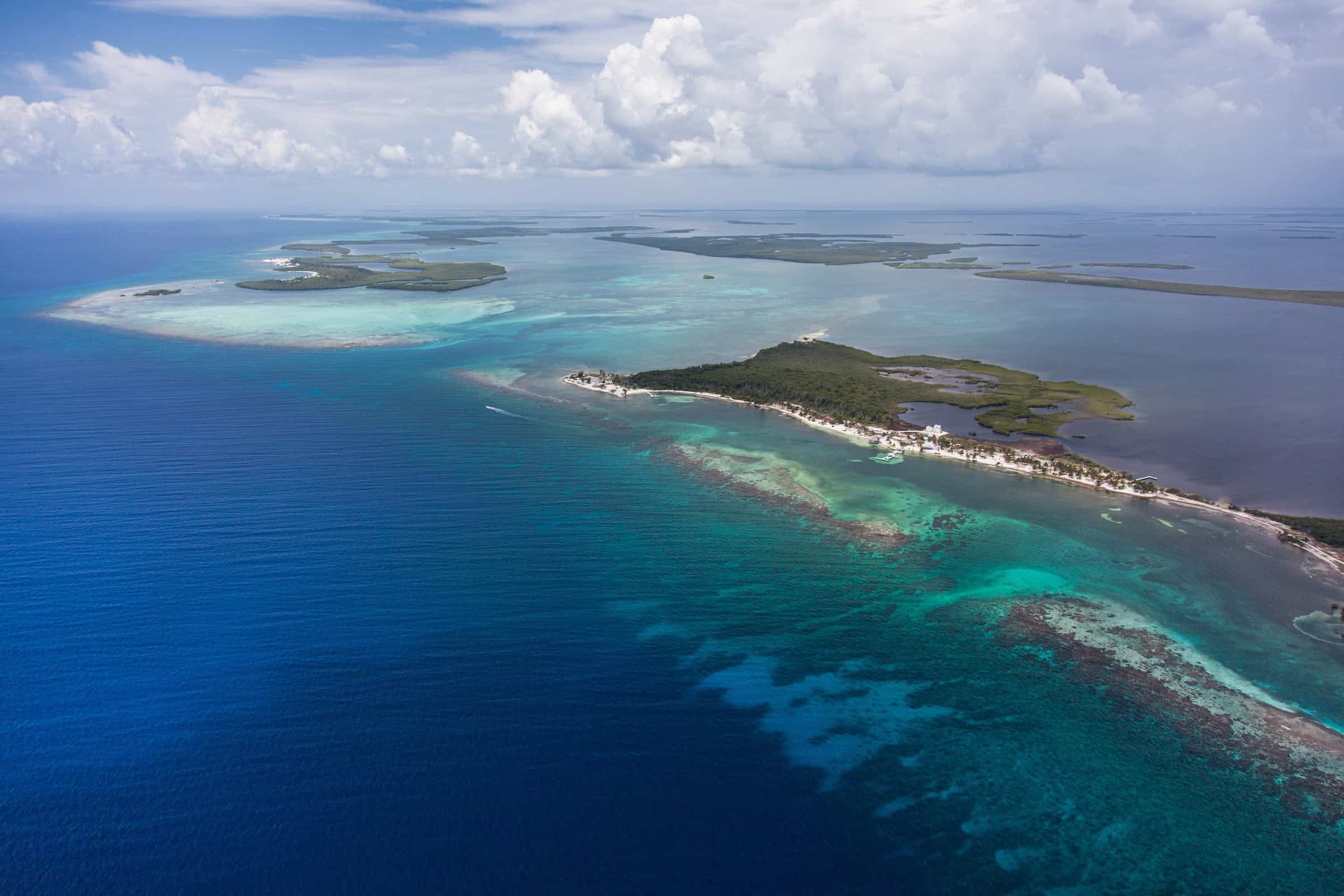 turneffe atoll aerial