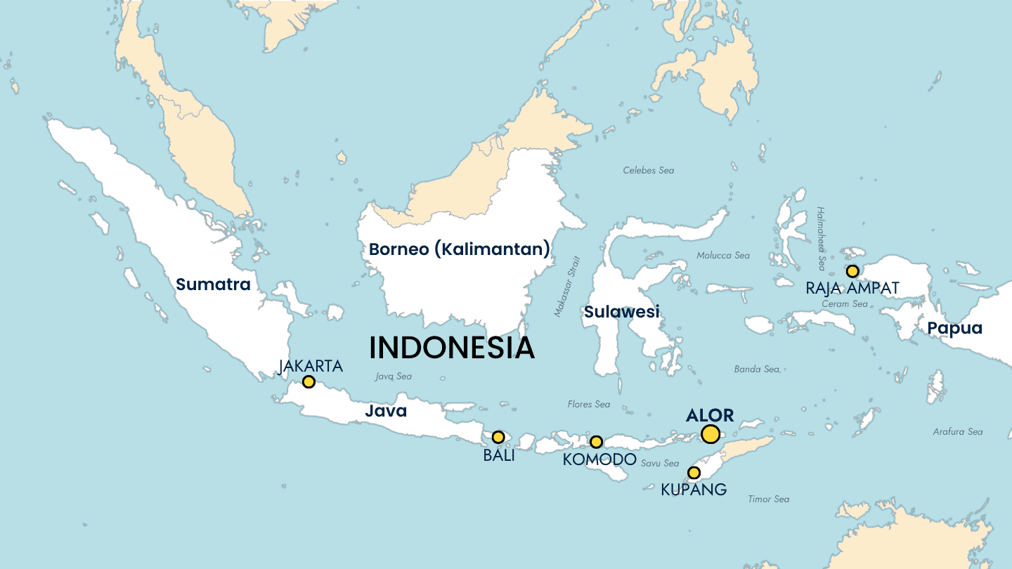 Map of Alor Indonesia